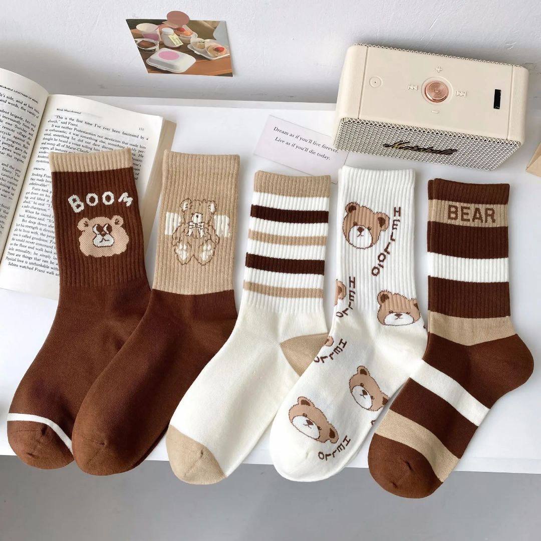 جوراب ساقدار طرح تدی🧸